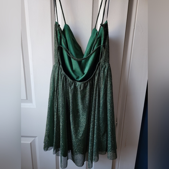 Windsor Green Glitter Skater Dress - Picture 8 of 12